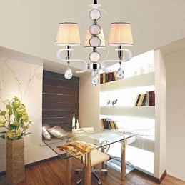 Lustre en tissu 3 lumières moderne minimaliste de haute qualité
