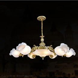 Lustre traditionnel classique vintage rétro en métal bronze