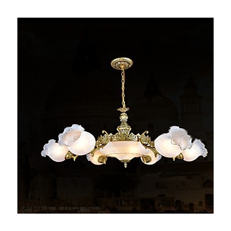Lustre traditionnel classique vintage rétro en métal bronze Lustre traditionnel classique vintage rétro en métal bronze