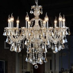 Lustre moderne en cristal K9 couleur cognac rétro