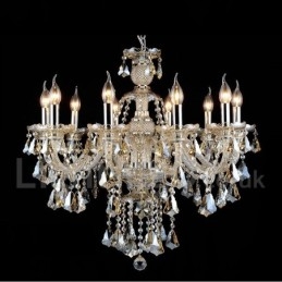 Lustre moderne en cristal K9 couleur cognac rétro