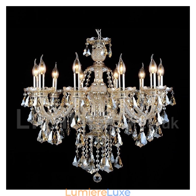 Lustre moderne en cristal K9 couleur cognac rétro