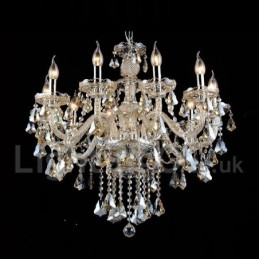 Lustre moderne en cristal K9 couleur cognac rétro