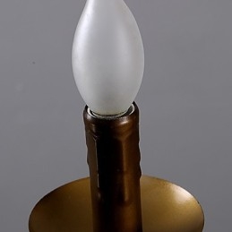 Lustre rétro en corde de chanvre à 1 lampe de style campagnard rétro