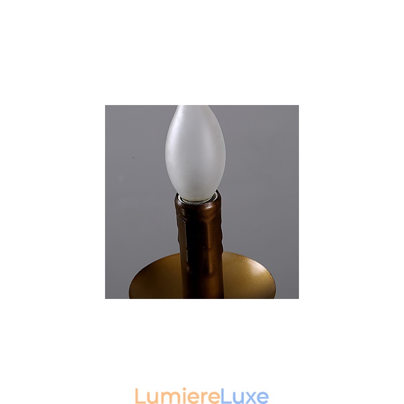 Lustre rétro en corde de chanvre à 1 lampe de style campagnard rétro