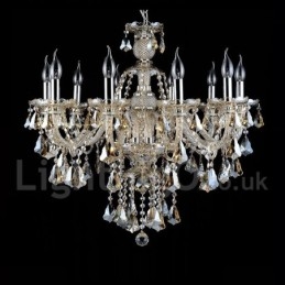 Lustre moderne en cristal K9 couleur cognac rétro
