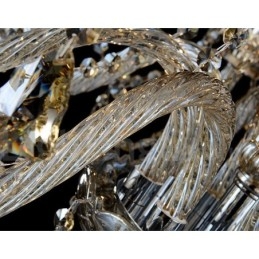 Lustre moderne en cristal K9 couleur cognac rétro