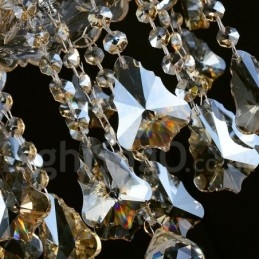 Lustre moderne en cristal K9 couleur cognac rétro