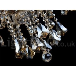 Lustre moderne en cristal K9 couleur cognac rétro