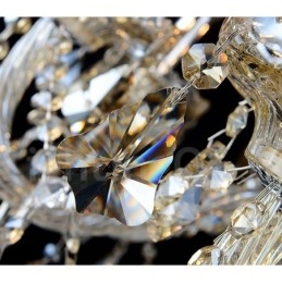 Lustre moderne en cristal K9 couleur cognac rétro