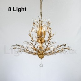 Lustre en cristal peint en fer avec lampe d'éclairage moderne en cristal