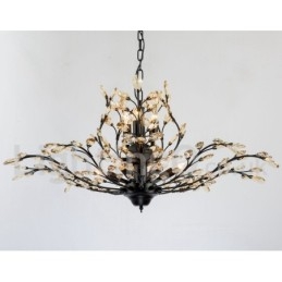Lustre en cristal peint en fer avec lampe d'éclairage moderne en cristal