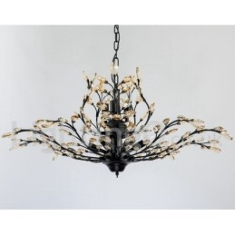 Lustre en cristal peint en fer avec lampe d'éclairage moderne en cristal