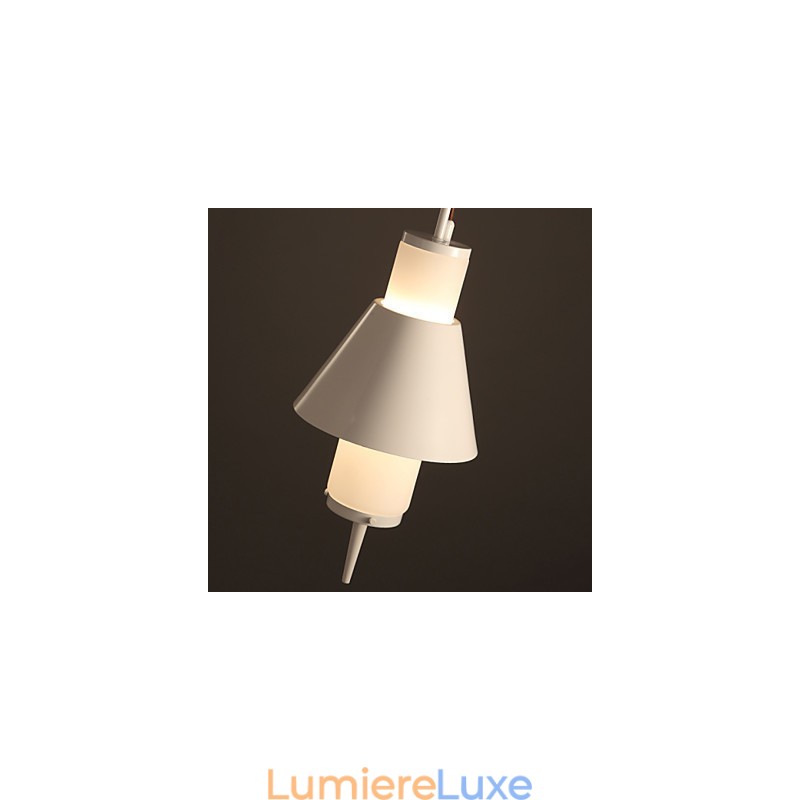 Suspension en métal moderne et contemporaine à 2 lampes de style mini
