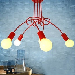 Lustre en métal peint contemporain moderne