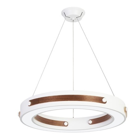 Suspension contemporaine moderne en bois multicolore avec abat-jour en acrylique Suspension contemporaine moderne en bois multicolore avec abat-jour en acrylique