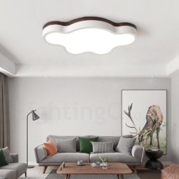 Plafonnier rétro en bois et acier pour enfants