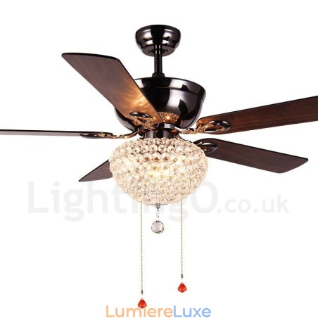 Ventilateur de plafond rétro en bois de style américain de 132 cm (52 po) avec télécommande et abat-jour en cristal, moteur silencieux en cuivre pur Ventilateur de plafond rétro en bois de style américain de 132 cm (52 po) avec télécommande et abat-jour en cristal, moteur silencieux en cuivre pur
