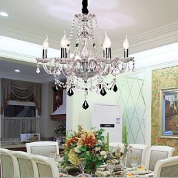Lustre de luxe à 6 lumières avec bougie