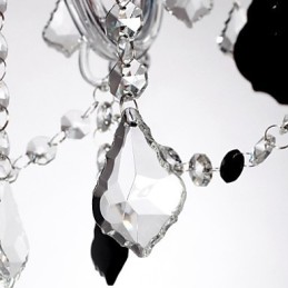 Lustre de luxe à 6 lumières avec bougie