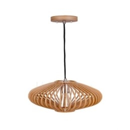 Lustre en bois vintage à 1 lumière, style industriel, style loft, linéaire