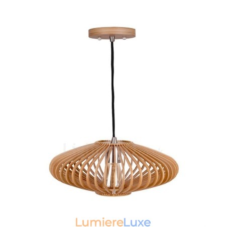 Lustre en bois vintage à 1 lumière, style industriel, style loft, linéaire Lustre en bois vintage à 1 lumière, style industriel, style loft, linéaire