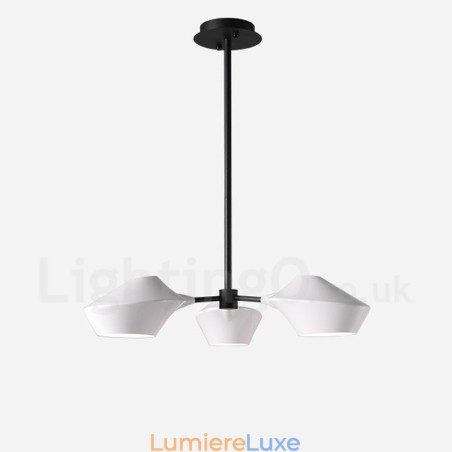 Lustre rétro linéaire à 3 lumières avec abat-jour en acrylique pour garage extérieur Lustre rétro linéaire à 3 lumières avec abat-jour en acrylique pour garage extérieur