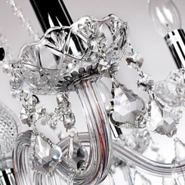 Lustre de luxe à 6 lumières avec bougie