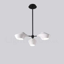 Lustre rétro linéaire à 3 lumières avec abat-jour en acrylique pour garage extérieur