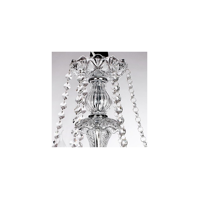 Lustre de luxe à 6 lumières avec bougie
