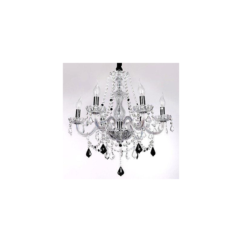 Lustre de luxe à 6 lumières avec bougie