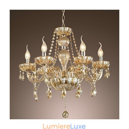 Lustre en verre galvanisé classique et traditionnel Lustre en verre galvanisé classique et traditionnel
