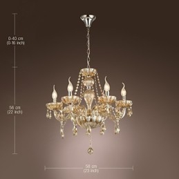 Lustre en verre galvanisé classique et traditionnel