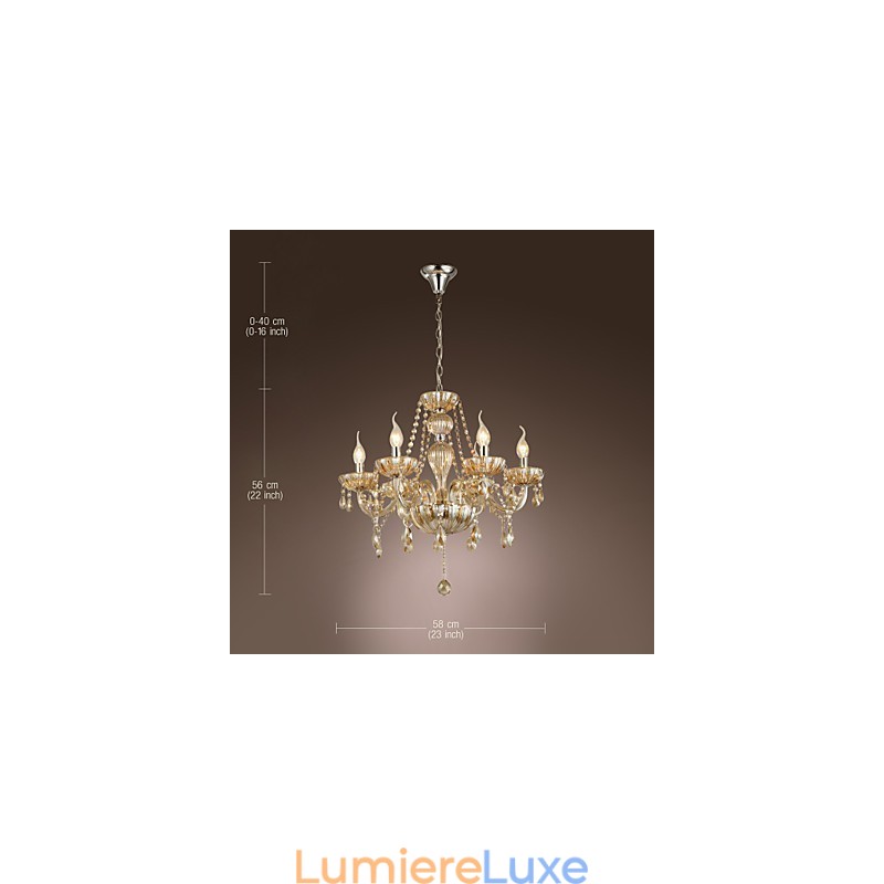 Lustre en verre galvanisé classique et traditionnel