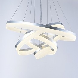 Lustre en acrylique avec anneau et luminaires suspendus