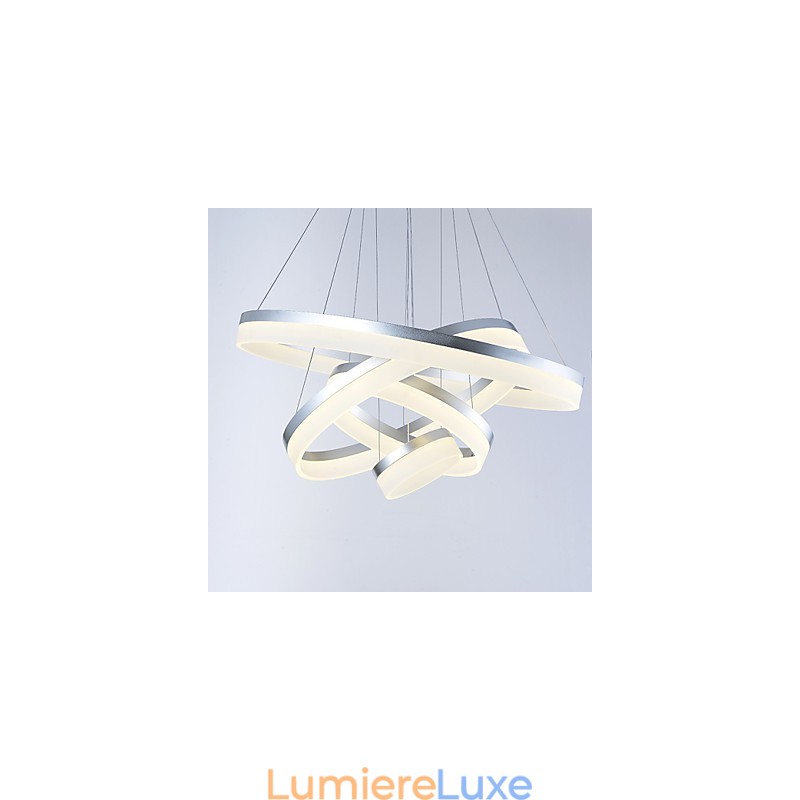 Lustre en acrylique avec anneau et luminaires suspendus