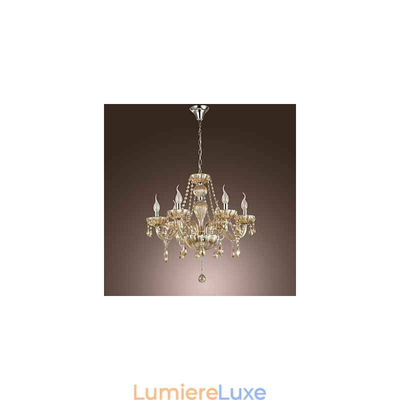 Lustre en verre galvanisé classique et traditionnel