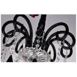 Lustre bougie en cristal noir