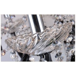 Lustre bougie en cristal noir