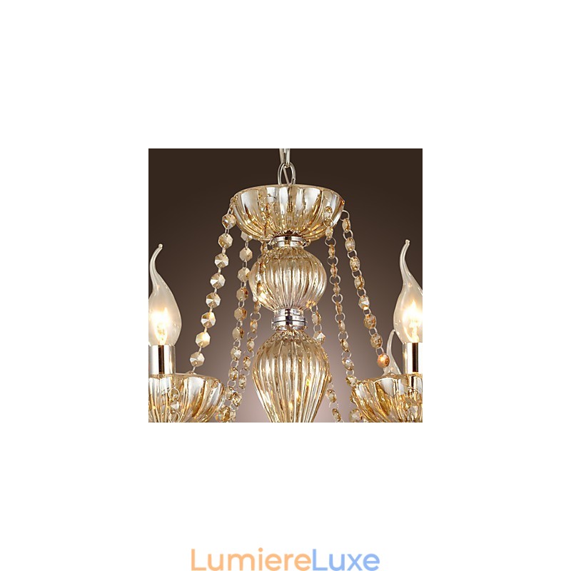 Lustre en verre galvanisé classique et traditionnel