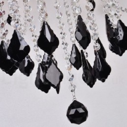 Lustre bougie en cristal noir