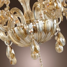 Lustre en verre galvanisé classique et traditionnel