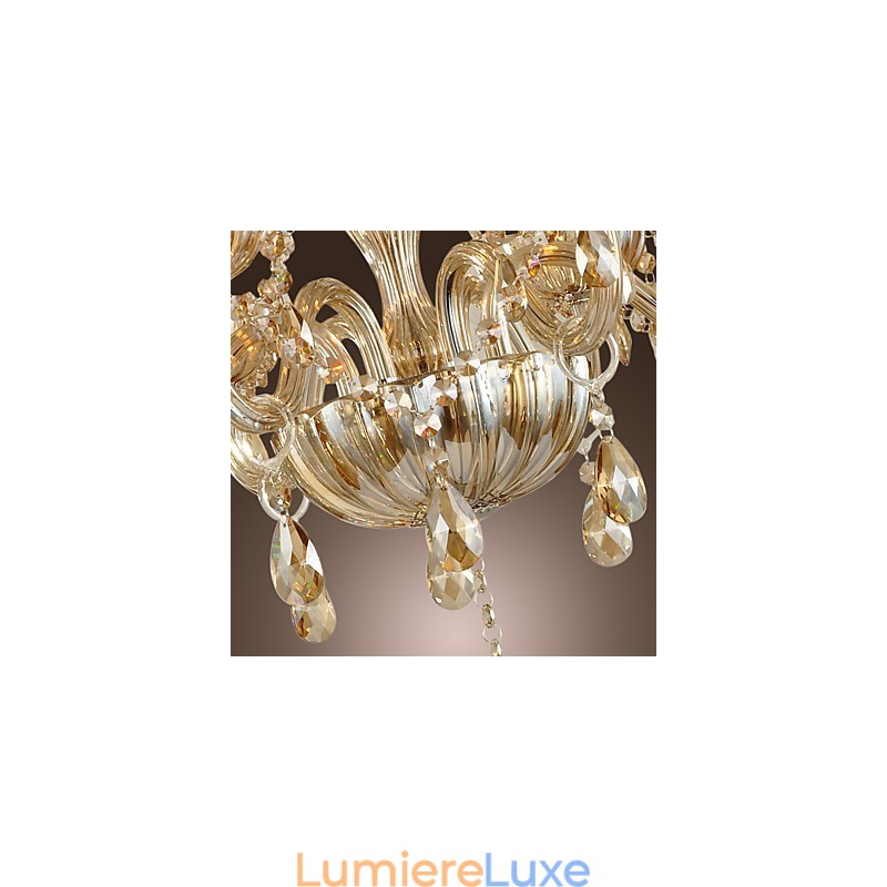 Lustre en verre galvanisé classique et traditionnel