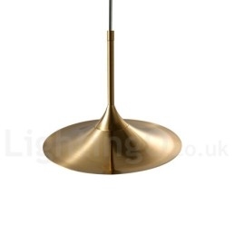 Suspension style industriel mini doré à 1 lumière, finition peinte électrolytique avec abat-jour en verre