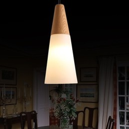 Lustre Mini Style Moderne Contemporain Bois Bambou