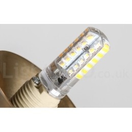 Suspension style industriel mini doré à 1 lumière, finition peinte électrolytique avec abat-jour en verre
