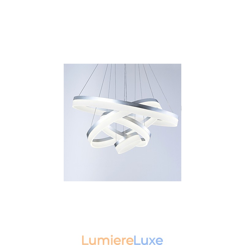 Lustre en acrylique avec anneau et luminaires suspendus