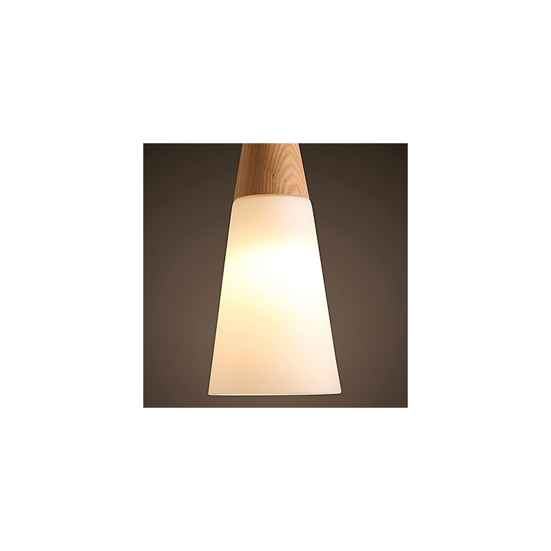 Lustre Mini Style Moderne Contemporain Bois Bambou