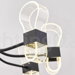Lustre nordique post-moderne à 8 lumières, design 2021, avec abat-jour en acrylique