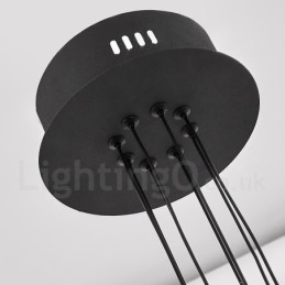Lustre nordique post-moderne 2021 à 10 lumières avec abat-jour en acrylique